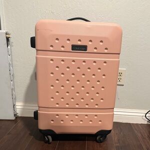 Calvin Klein Blush Pink Textured Suitcase
